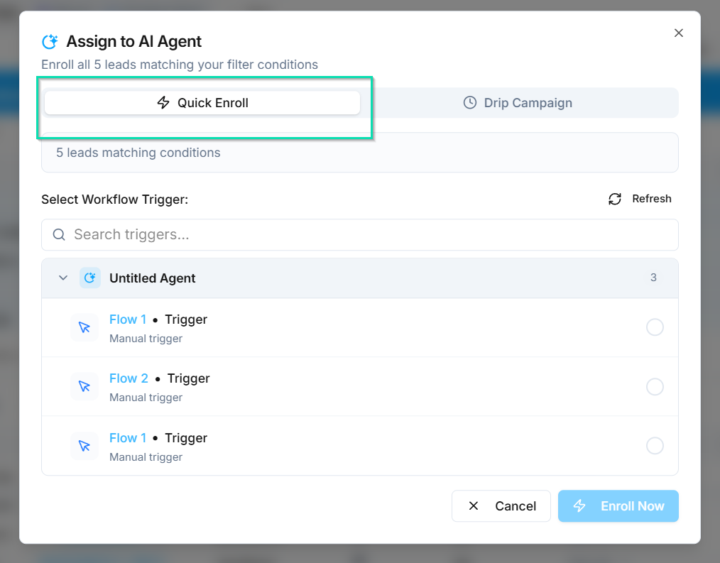 Quick Roll — executes the action